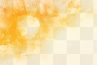 Vibrant watercolor sun  png paint texture overlay, transparent background