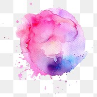 PNG Vibrant watercolor abstract art