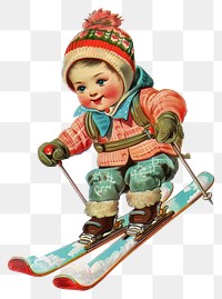 Playing ski baby clothing outdoors.