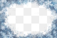 PNG Snowflakes border background winter blue.