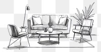 PNG Furniture furniture drawing sketch.