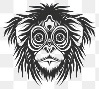 PNG Marmoset illustrated wildlife drawing.