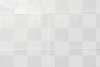 Crumpled white paper texture png overlay effect, transparent background