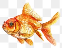 A cute gold fish goldfish animal sea life.