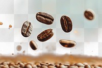 Coffee beans flying in the air coffee coffee beans beverage.