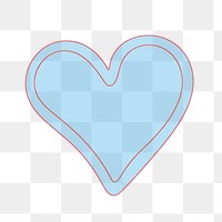 PNG Minimalist blue heart illustration