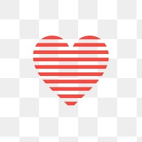 PNG Striped heart minimalist design