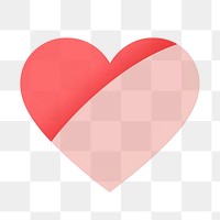 PNG Minimalist heart shape illustration