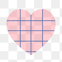 PNG Pink heart grid pattern