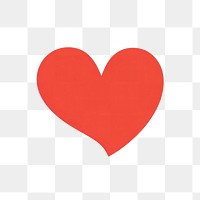 PNG Simple red heart illustration