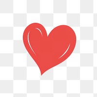 PNG Red heart illustration on white