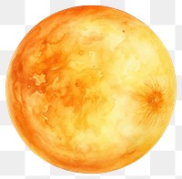 PNG Vibrant watercolor orange planet illustration