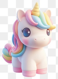 PNG Baby Unicorn with Rainbow Mane unicorn rainbow pastel.