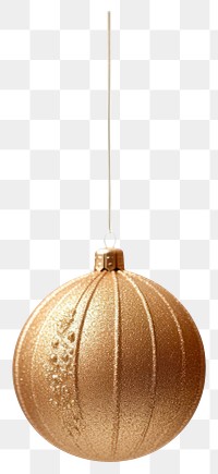 PNG Christmas hanging gold ball. 