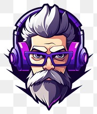 PNG Game streamer guy design art illustration.