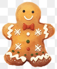 PNG Festive gingerbread man cookie illustration