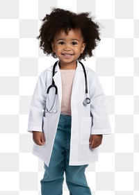 PNG Black female toddler wearing doctor costume portrait child  