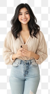 PNG Blouse woman background smiling.