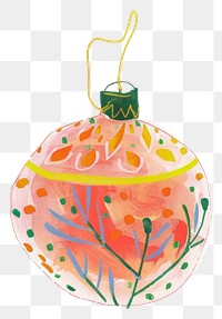 PNG Christmas ornament illustration accessories decoration.