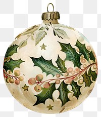 PNG Christmas bauble ornament vintage illustration.