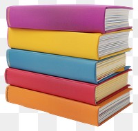 Colorful stack of hardcover books