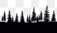 PNG Silhouette vector forest border silhouettes trees black.