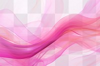 Vibrant abstract fluid pink waves png paint texture, transparent background