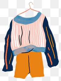 PNG Fashion item illustration clothing contemporary.