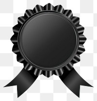 PNG Ribbon award badge icon ribbon black illustration.