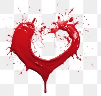 PNG Simple real a Heartshape Splattered paint splattered heart white background. 