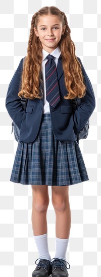 Photo of student footwear tartan skirt.