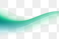 Abstract teal gradient wave border png overlay effect, transparent background