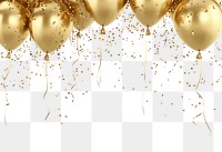 PNG Birthday balloons confetti background birthday.