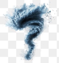 PNG Abstract blue tornado cloud art