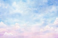 Dreamy pastel sky  png paint texture overlay, transparent background