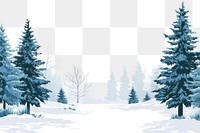 PNG Winter Snowy Forest Landscape snow illustration landscape.