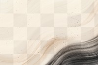 Abstract wavy beige  png paint texture overlay, transparent background