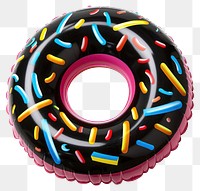 PNG  Swimming ring donut confectionery inflatable sprinkles.