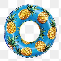 PNG  Swimming ring pineapple ammunition inflatable.