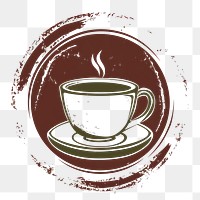 PNG  A cup of coffee illustration beverage vintage.