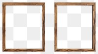 PNG Empty wooden frames on wall