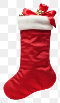 PNG Christmas stocking gift white background celebration. 