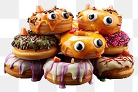 PNG Halloween donuts dessert food cake. 