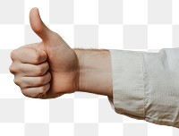 PNG A hand of white man with his thumb up thumbs human reinforcement.