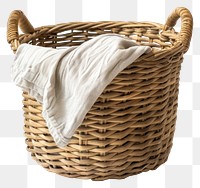 PNG Wicker basket with white cloth