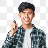 PNG Young man holding car key