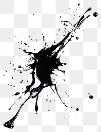 Ink splatter splash abstract contemporary silhouette.