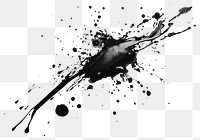 Ink splatter splash contemporary composition monochrome.