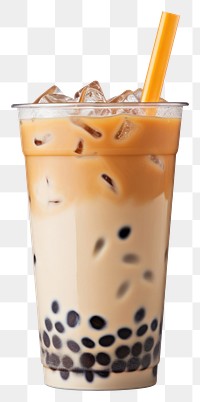 PNG Iced bubble tea with tapioca