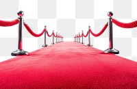 PNG Red carpet with ropes premiere luxury event.